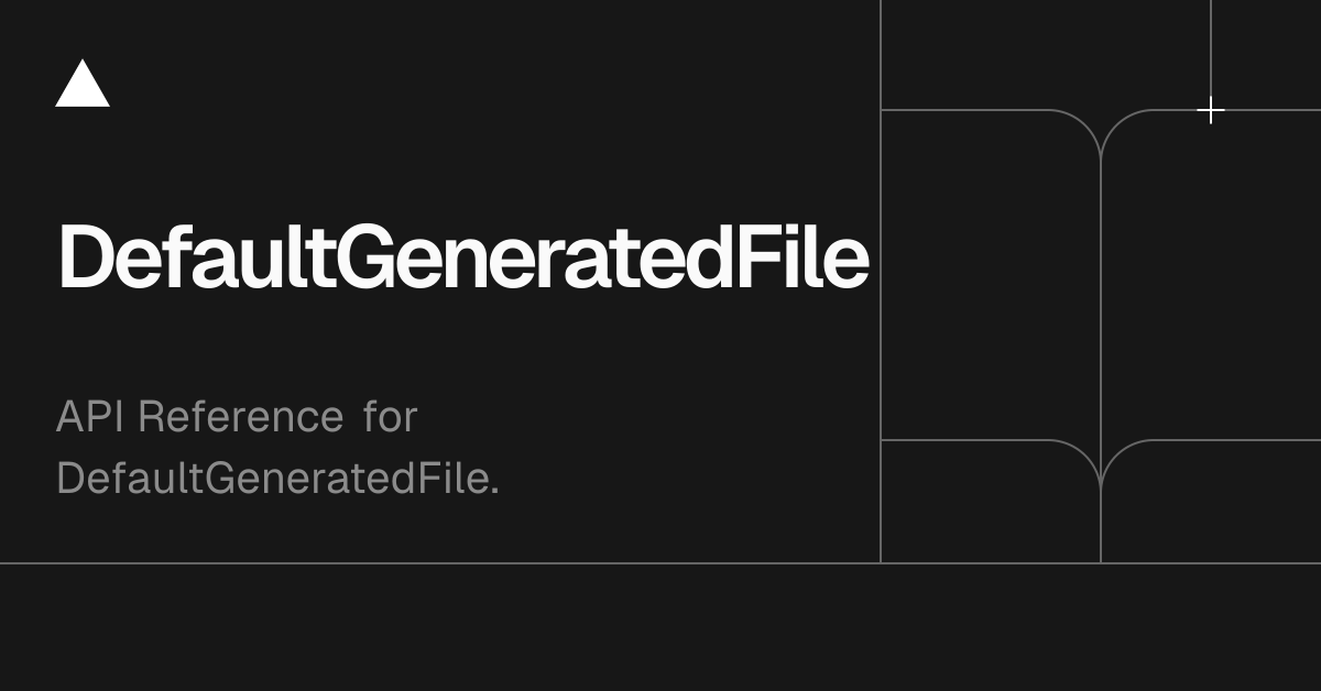 AI SDK Core: DefaultGeneratedFile