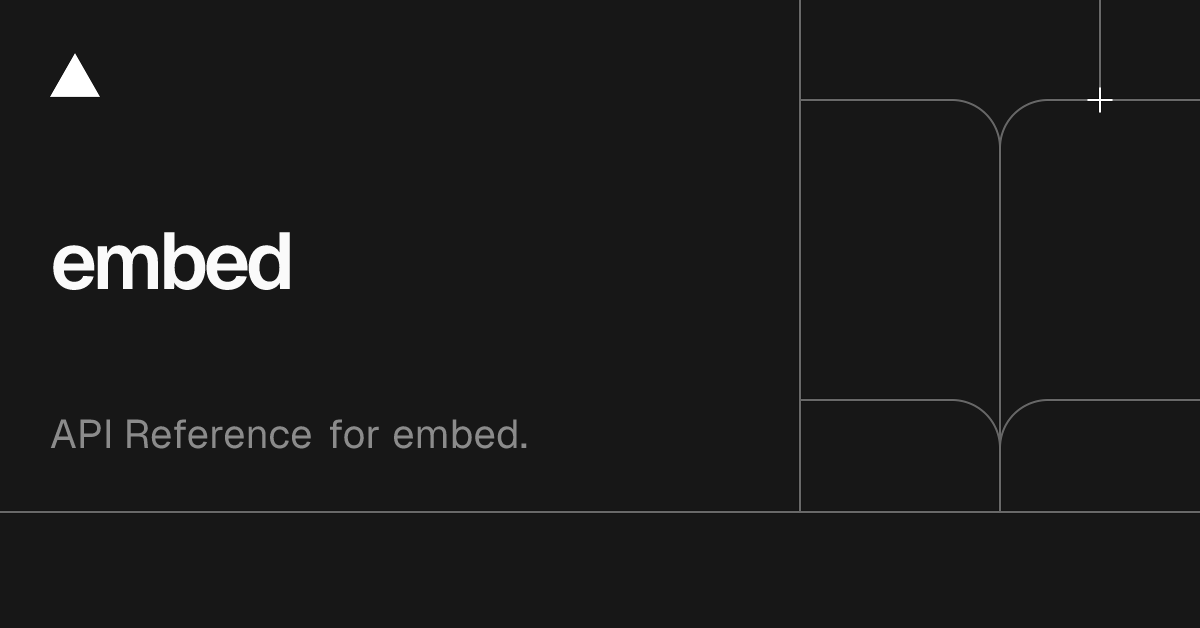 AI SDK Core: embed