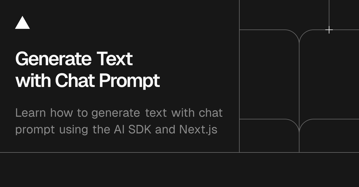 Next.js: Generate Text with Chat Prompt