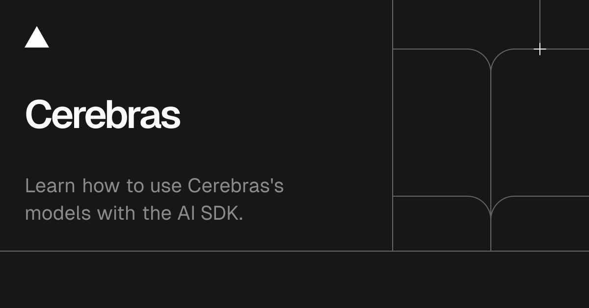 AI SDK Providers: Cerebras