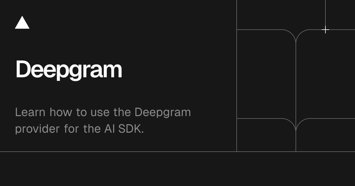 AI SDK Providers: Deepgram