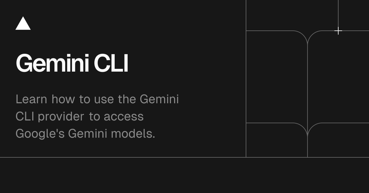 Community Providers: Gemini CLI