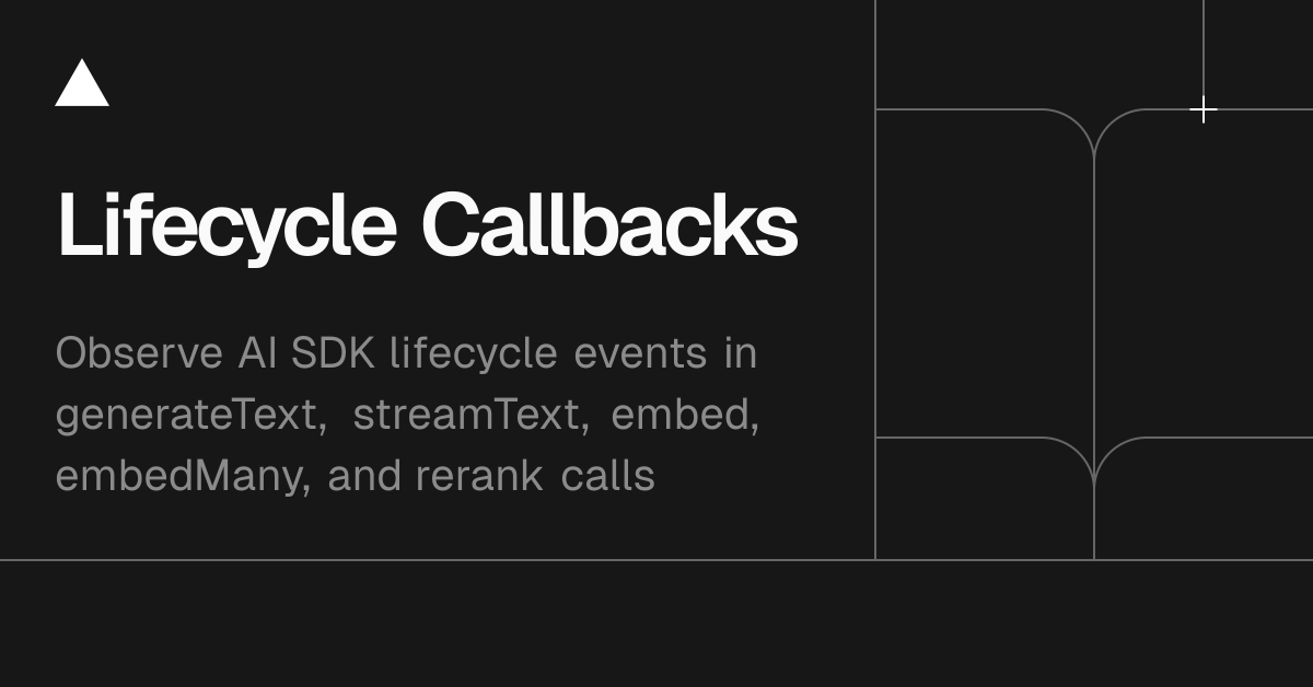 AI SDK Core: Lifecycle Callbacks